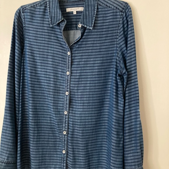 Foxcroft Tencel Stripped Shirt - Picture 3 of 10